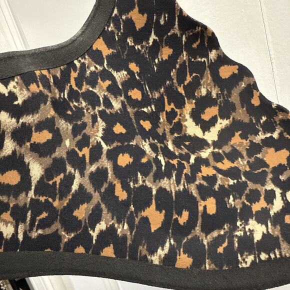Wacoal b.tempt'd b.wow'd Push Up Black Bra Leopard Print Inner Lining 32 C NWOT - Picture 9 of 10